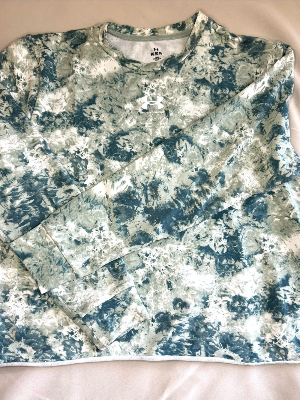 Under Armour Women's Teal + White Tie-Dye Long Sleeve